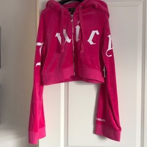 Juicy Couture cropped velour hoodie